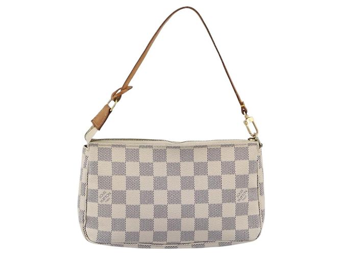 LOUIS VUITTON Damier Azur Pochette Accessoires Pouch N51986 LV Auth 191661A - vista 2
