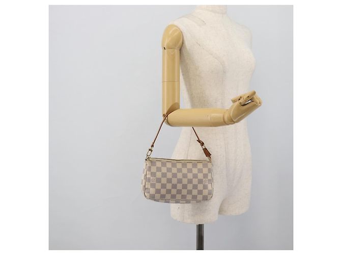 LOUIS VUITTON Damier Azur Pochette Accessoires Pouch N51986 LV Auth 191661A - vista 21