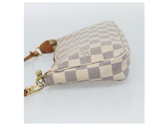 LOUIS VUITTON Damier Azur Pochette Accessoires Pouch N51986 LV Auth 191661A - vista 3