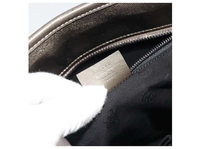 Borsa Tote GUCCI GG Implementation PVC Bronzo Argento 211133 Auth mr2649 - vista 11
