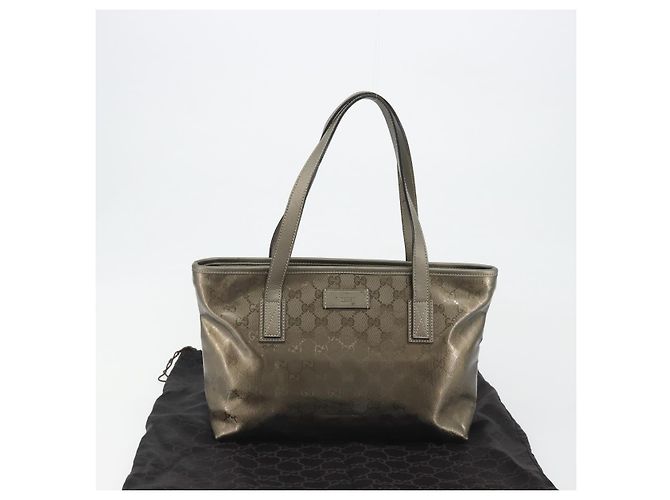 Borsa Tote GUCCI GG Implementation PVC Bronzo Argento 211133 Auth mr2649 - vista 12
