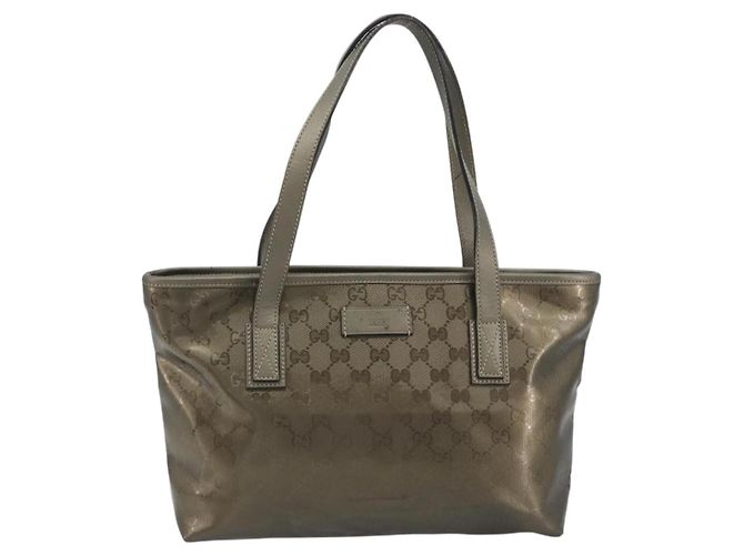 Borsa Tote GUCCI GG Implementation PVC Bronzo Argento 211133 Auth mr2649 - vista 13