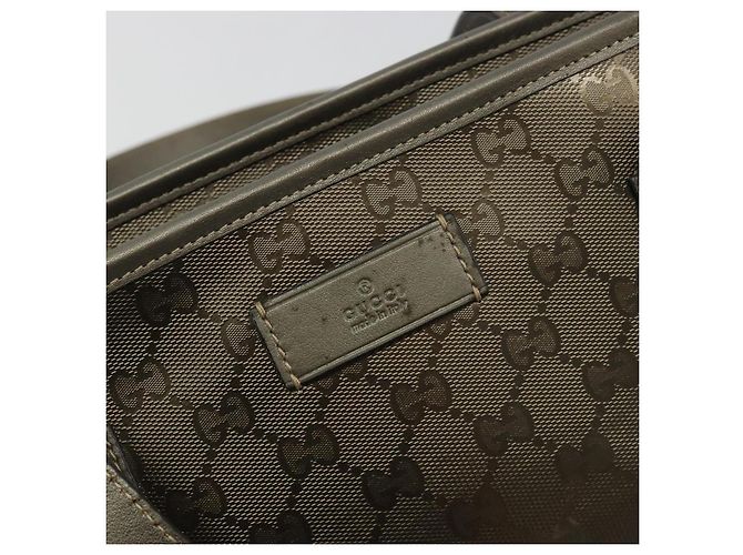 Borsa Tote GUCCI GG Implementation PVC Bronzo Argento 211133 Auth mr2649 - vista 18