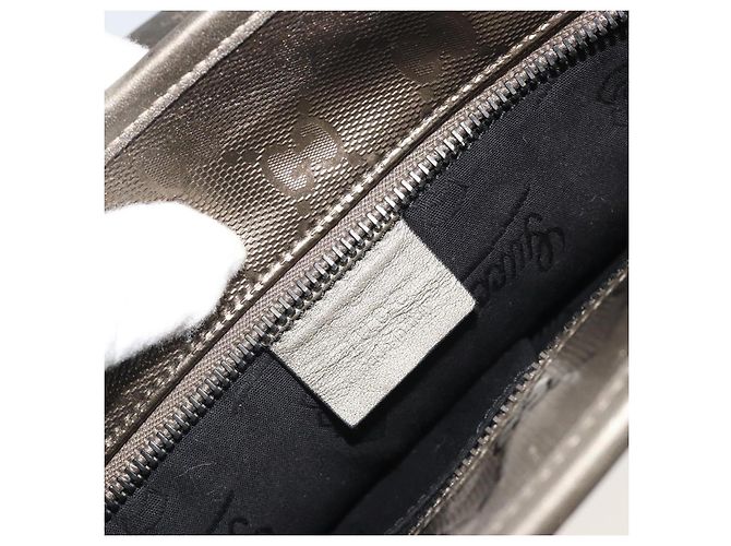 Borsa Tote GUCCI GG Implementation PVC Bronzo Argento 211133 Auth mr2649 - vista 19