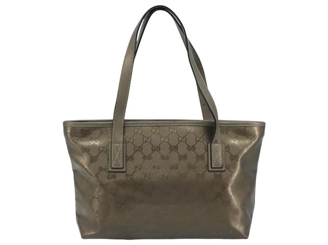 Borsa Tote GUCCI GG Implementation PVC Bronzo Argento 211133 Auth mr2649 - vista 2