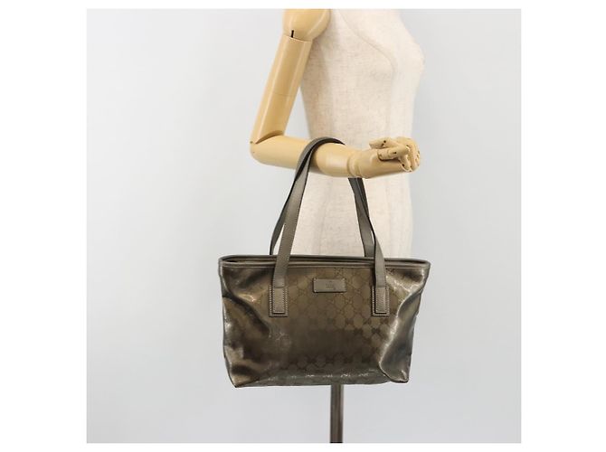 Borsa Tote GUCCI GG Implementation PVC Bronzo Argento 211133 Auth mr2649 - vista 24