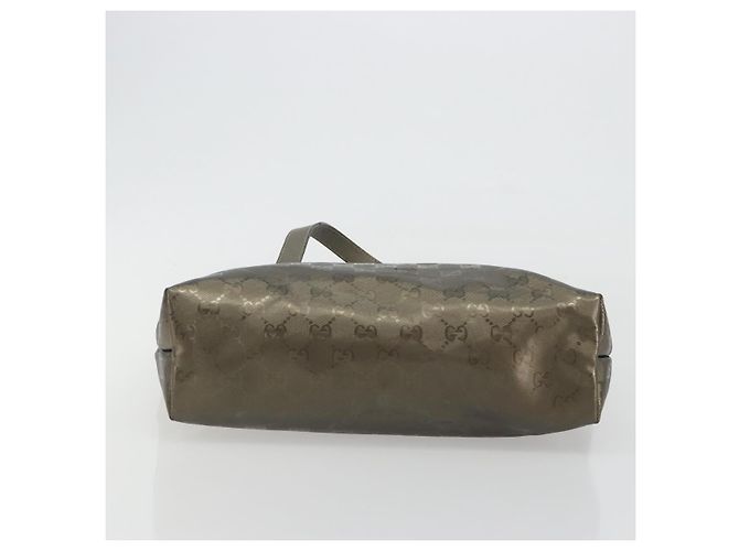 Borsa Tote GUCCI GG Implementation PVC Bronzo Argento 211133 Auth mr2649 - vista 5