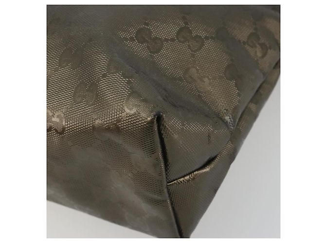 Borsa Tote GUCCI GG Implementation PVC Bronzo Argento 211133 Auth mr2649 - vista 8