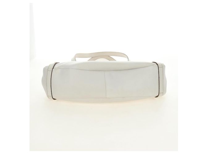 Borsa Tote Abbey GUCCI in pelle bianca e oro 130736 Auth 191308V Bianco D'oro - vista 5