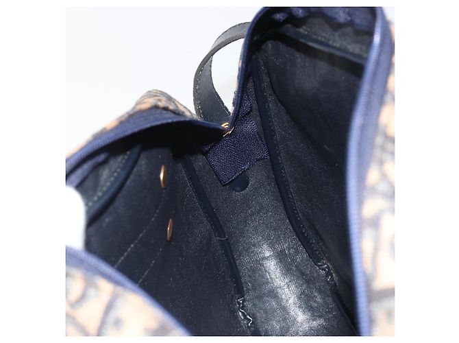 Borsa a tracolla Christian Dior Trotter Canvas Navy Gold Auth ep15075 D'oro Blu navy - vista 19