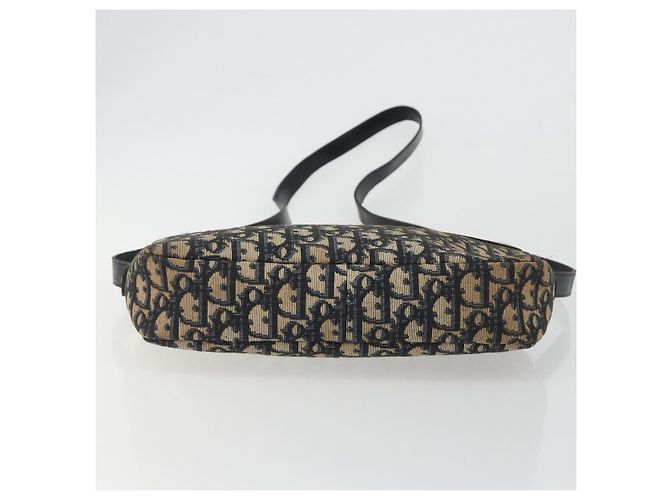 Borsa a tracolla Christian Dior Trotter Canvas Navy Gold Auth ep15075 D'oro Blu navy - vista 5