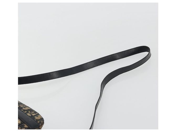 Borsa a tracolla Christian Dior Trotter Canvas Navy Gold Auth ep15075 D'oro Blu navy - vista 8