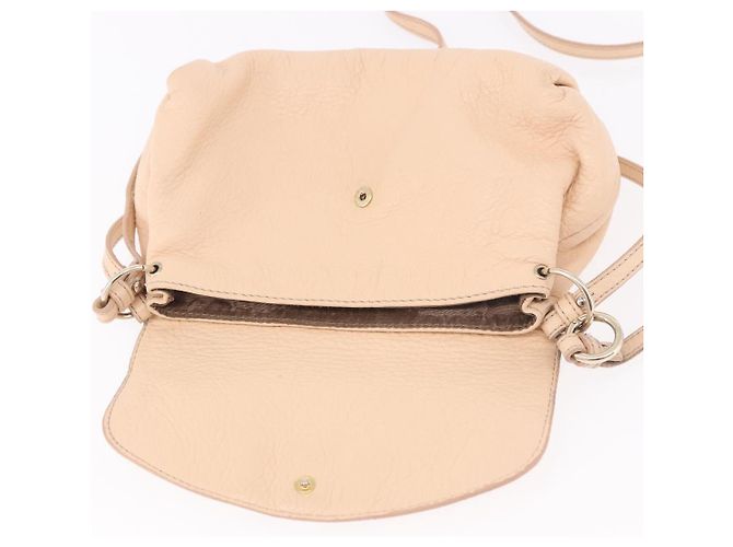 Chloé Borsa Chloe Lily in Pelle 2way Beige Oro Auth hk3885 D'oro - vista 21