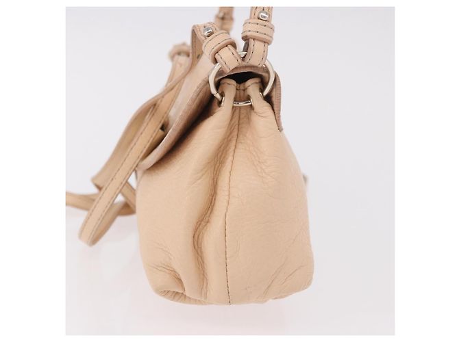 Chloé Borsa Chloe Lily in Pelle 2way Beige Oro Auth hk3885 D'oro - vista 3