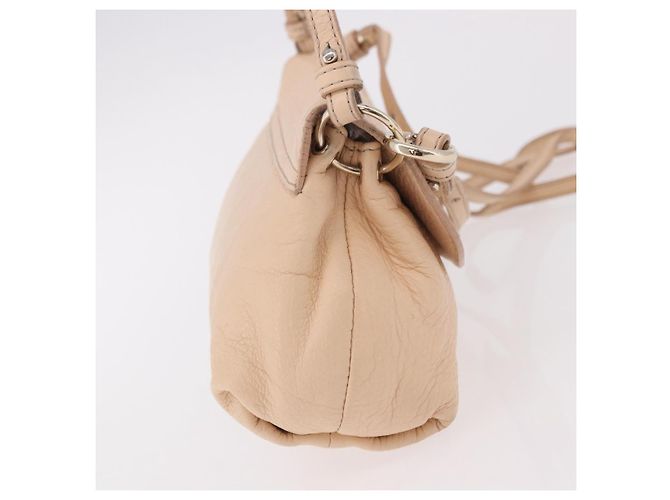Chloé Borsa Chloe Lily in Pelle 2way Beige Oro Auth hk3885 D'oro - vista 4