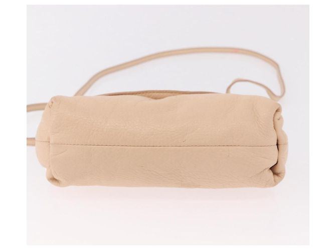 Chloé Borsa Chloe Lily in Pelle 2way Beige Oro Auth hk3885 D'oro - vista 5