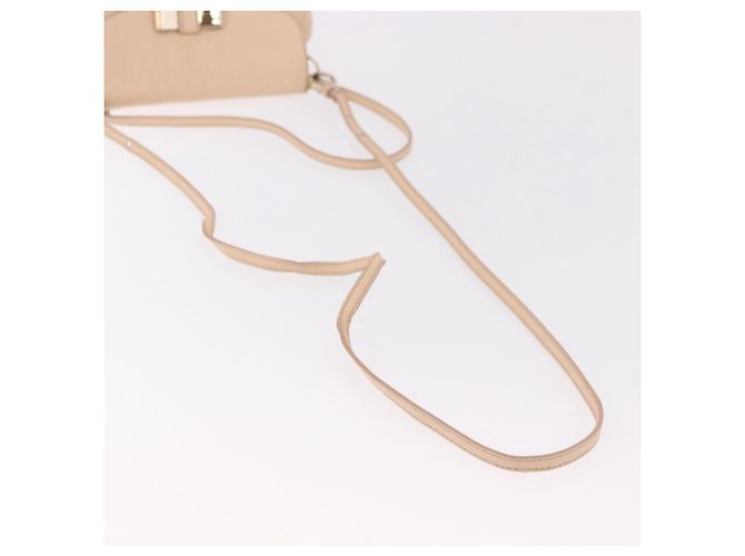 Chloé Borsa Chloe Lily in Pelle 2way Beige Oro Auth hk3885 D'oro - vista 8