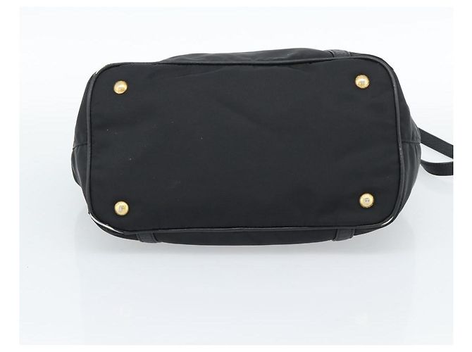 Borsa PRADA Nylon e Pelle 2way Nera Oro Autentica am12012 Nero D'oro - vista 5