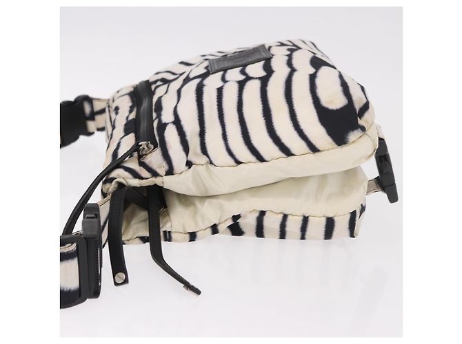 CHANEL Chanel Borsa a Spalla Sportiva Reversibile Zebra Bianca CC Auth BA14015 Bianco Stampa zebra - vista 5