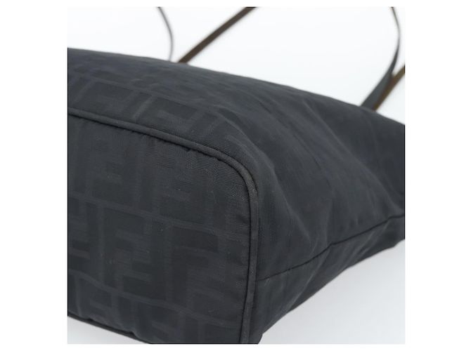 FENDI Zucca Canvas Tote Bag Nylon Schwarz Silber Authentisch ar13992 - Ansicht 15