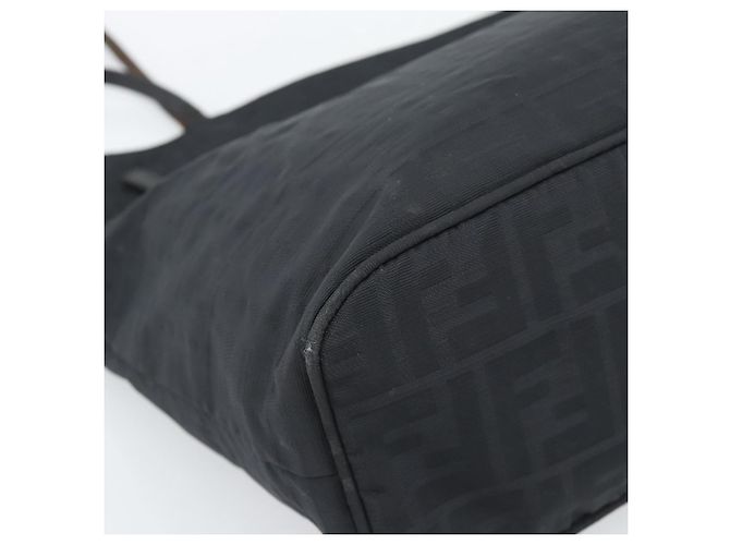 FENDI Zucca Canvas Tote Bag Nylon Schwarz Silber Authentisch ar13992 - Ansicht 16