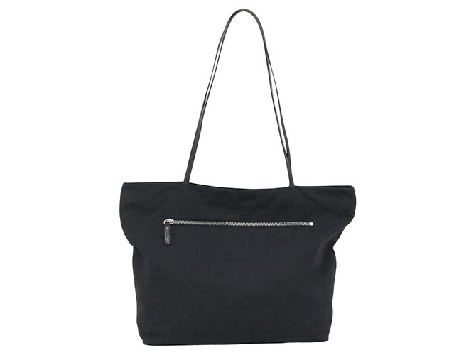 FENDI Zucca Canvas Tote Bag Nylon Schwarz Silber Authentisch ar13992 - Ansicht 2
