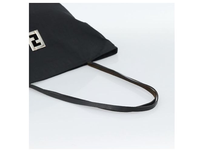 FENDI Zucca Canvas Tote Bag Nylon Schwarz Silber Authentisch ar13992 - Ansicht 7