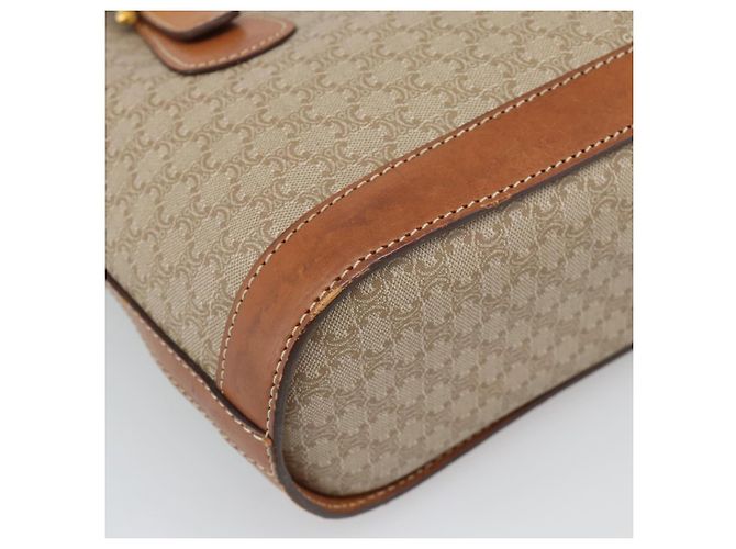 16 Céline Bolsa Tote CELINE Macadam em PVC e couro Bege Dourado Auth BA14003 - vista 16