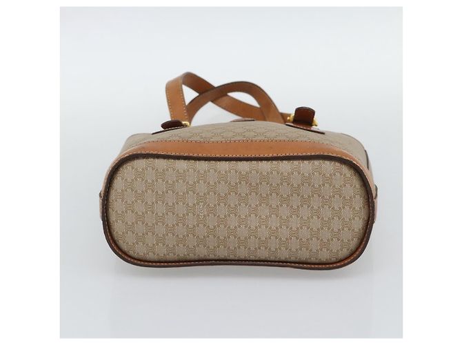 16 Céline Bolsa Tote CELINE Macadam em PVC e couro Bege Dourado Auth BA14003 - vista 5