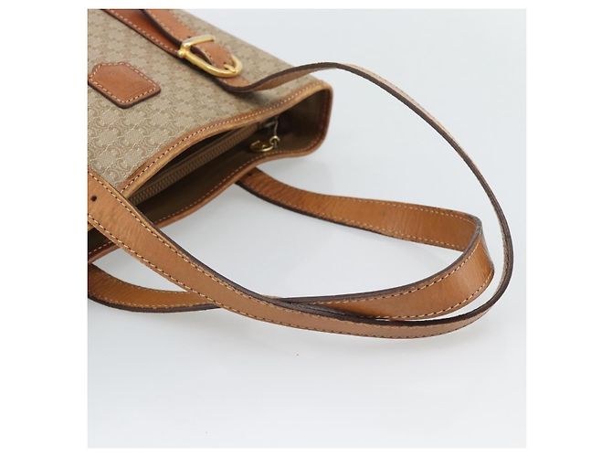 16 Céline Bolsa Tote CELINE Macadam em PVC e couro Bege Dourado Auth BA14003 - vista 7
