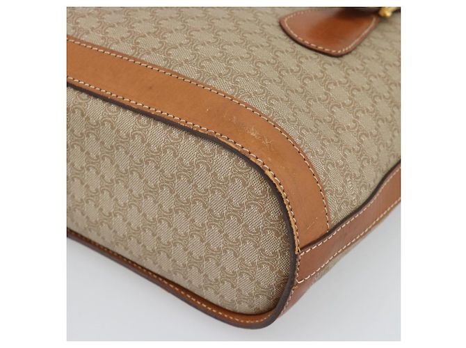 16 Céline Bolsa Tote CELINE Macadam em PVC e couro Bege Dourado Auth BA14003 - vista 9