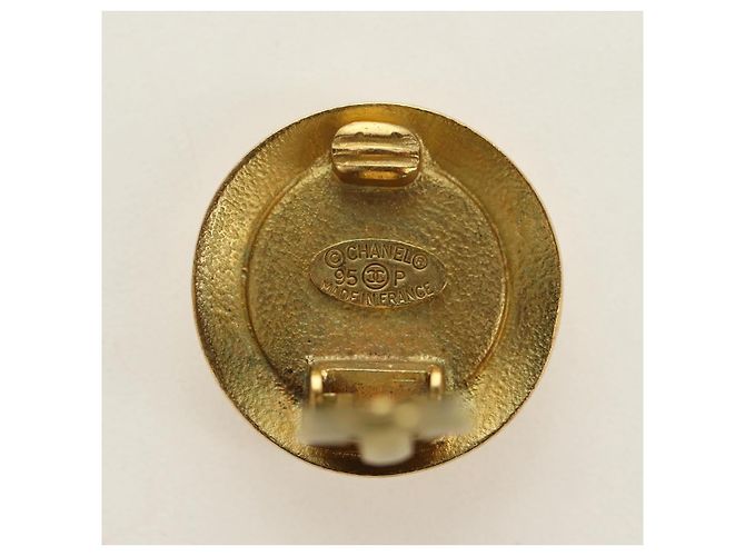CHANEL COCO Mark Ohrringe aus Metall Gold Tone CC Authentisch 190201M - Ansicht 12