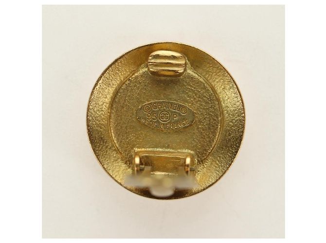 CHANEL COCO Mark Ohrringe aus Metall Gold Tone CC Authentisch 190201M - Ansicht 5
