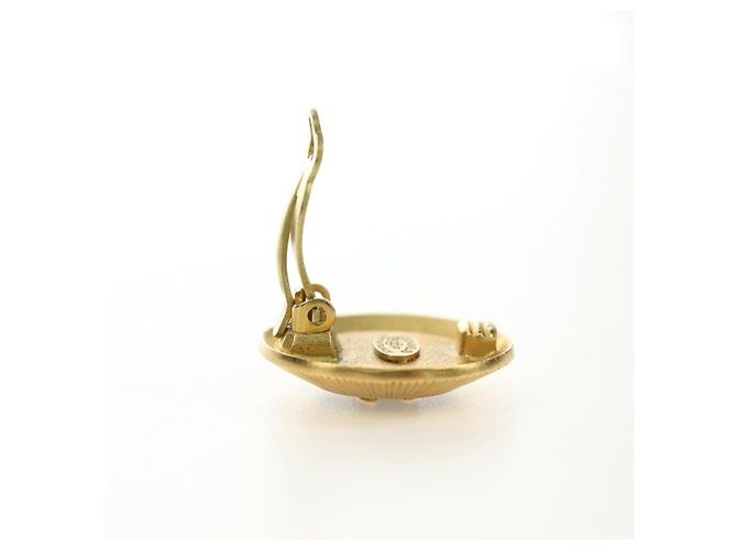 CHANEL COCO Mark Ohrringe aus Metall Gold Tone CC Authentisch 190201M - Ansicht 9