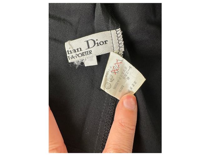 Camicetta in seta vintage Dior nera M Nero - vista 10