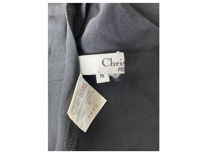 Camicetta in seta vintage Dior nera M Nero - vista 11