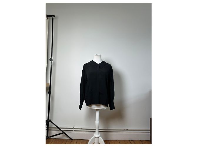 Camicetta in seta vintage Dior nera M Nero - vista 12