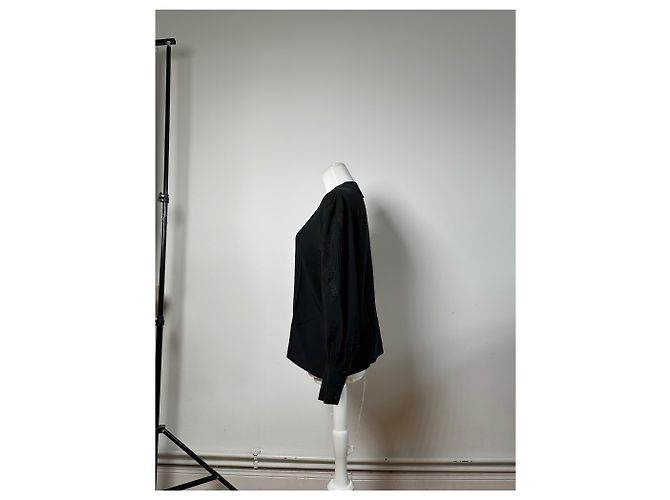 Camicetta in seta vintage Dior nera M Nero - vista 2