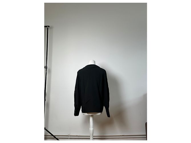 Camicetta in seta vintage Dior nera M Nero - vista 3