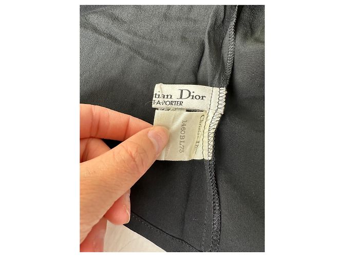 Camicetta in seta vintage Dior nera M Nero - vista 4