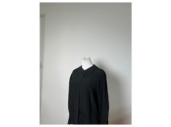 Camicetta in seta vintage Dior nera M Nero - vista 7