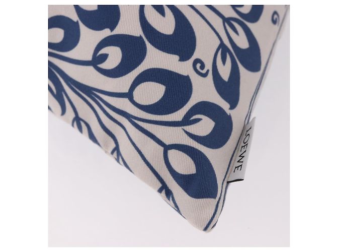 Borsa a coulisse LOEWE William De Morgan Canvas Blue Auth BA14014M - vista 15