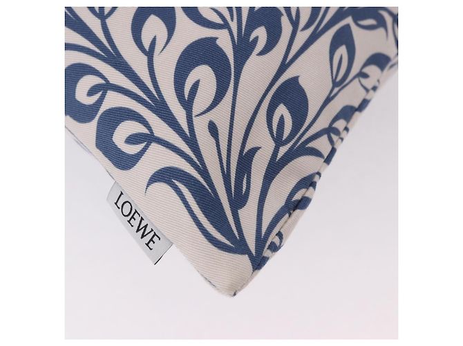 Borsa a coulisse LOEWE William De Morgan Canvas Blue Auth BA14014M - vista 16