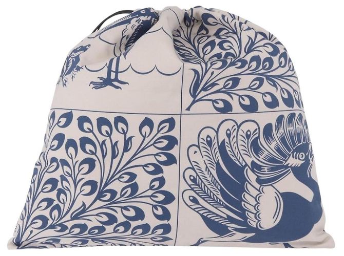 Borsa a coulisse LOEWE William De Morgan Canvas Blue Auth BA14014M - vista 2