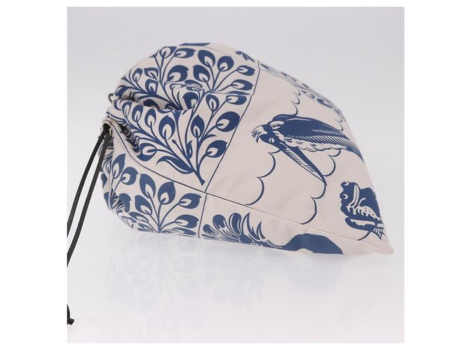 Borsa a coulisse LOEWE William De Morgan Canvas Blue Auth BA14014M - vista 4