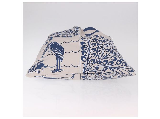 Borsa a coulisse LOEWE William De Morgan Canvas Blue Auth BA14014M - vista 5