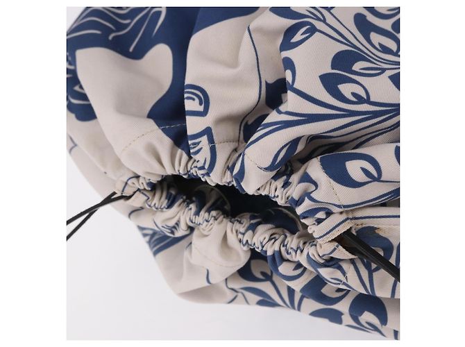 Borsa a coulisse LOEWE William De Morgan Canvas Blue Auth BA14014M - vista 6