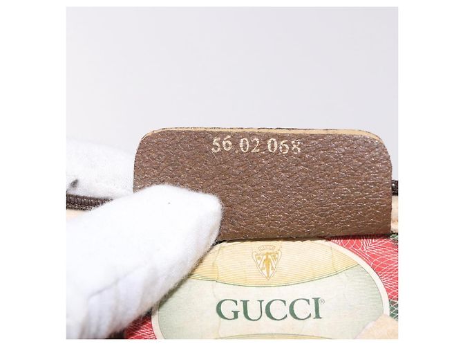 GUCCI GG Supreme Schultertasche PVC Beige Gold 56 02 068 Auth 190535 Golden - Ansicht 12