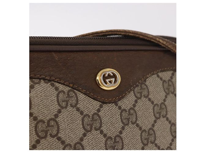 GUCCI GG Supreme Schultertasche PVC Beige Gold 56 02 068 Auth 190535 Golden - Ansicht 18