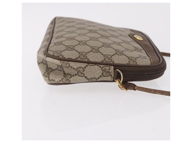 GUCCI GG Supreme Schultertasche PVC Beige Gold 56 02 068 Auth 190535 Golden - Ansicht 3